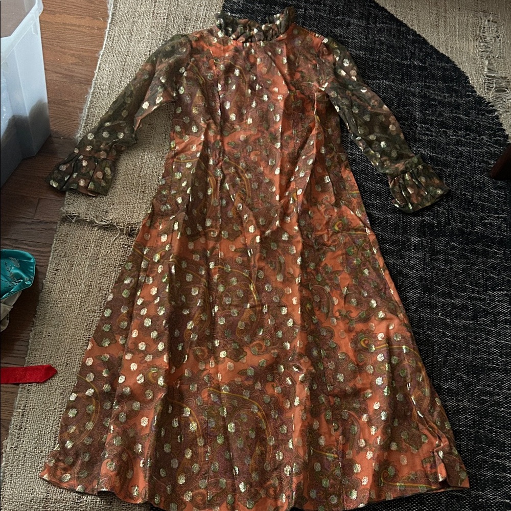 60’s vintage Floral Long Sleeve Dress
